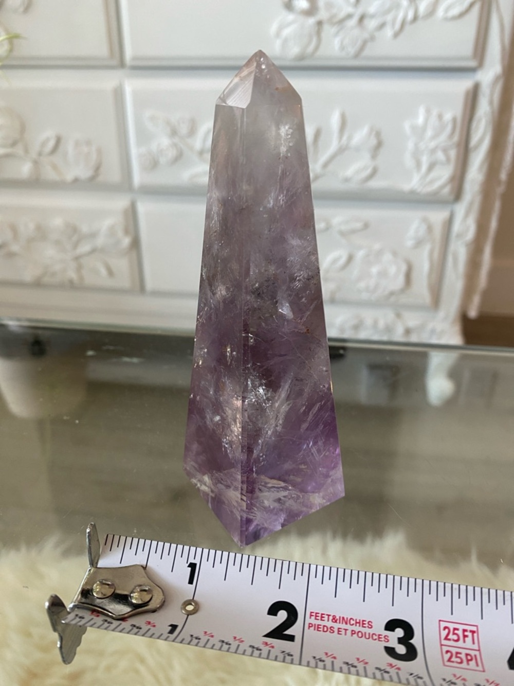 Amethyst Crystal Obelisk - 5inches tall
